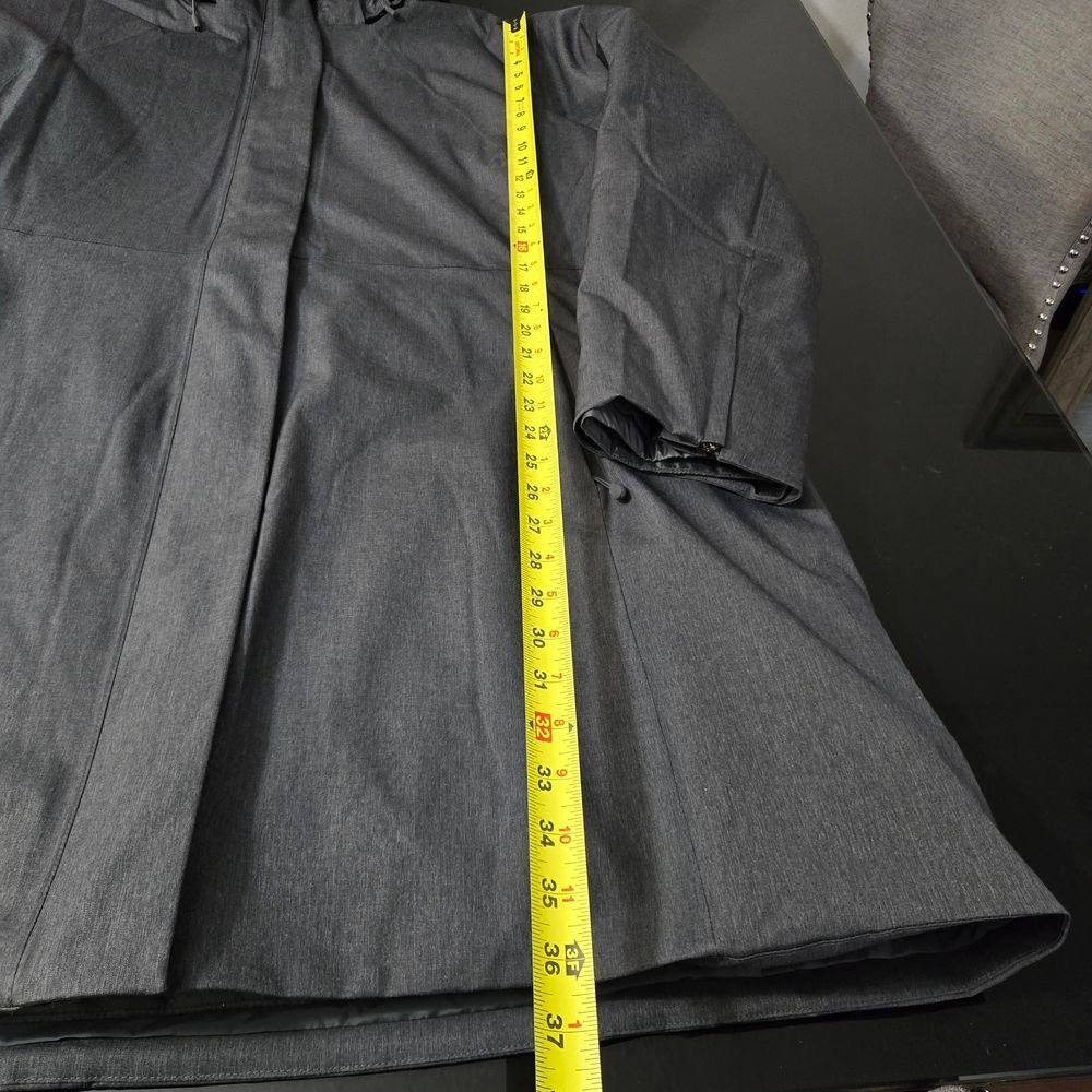 Women's Parka Gray Hooded Coat 2XL - Picture 12 of 15